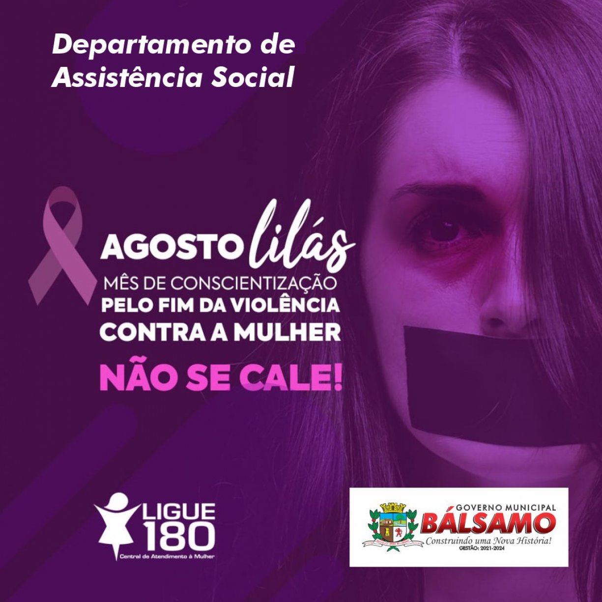 Agosto Lilás: mês de conscientização nacional pelo fim da violência contra a mulher