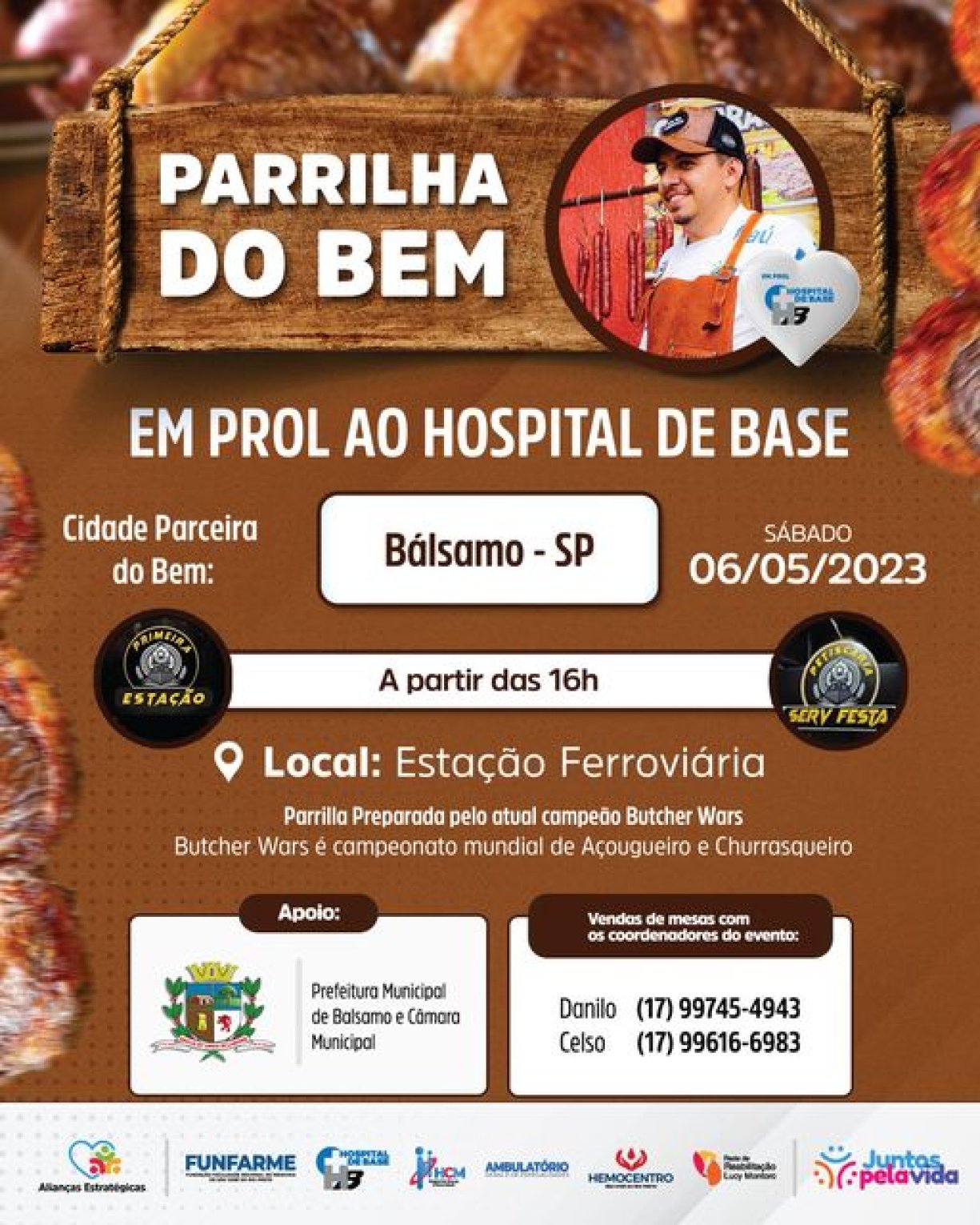 Churrasco Parrilha em prol HB Rio Preto acontece neste sábado